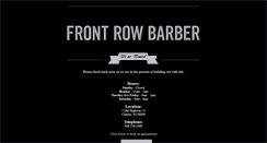 Desktop Screenshot of frontrowbarber.com